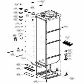 Main 1 Diagram and Parts List for S3RERB ALBEEUS LG Steamer
