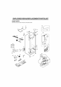 Case Parts Diagram and Parts List for GR-F298NLSM APZCNA0 LG Refrigerator