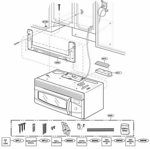 Installation Parts Diagram and Parts List for JVM1790WKC AWHEGEC LG Range