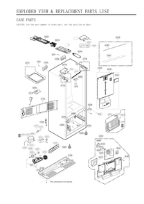 Case Parts Diagram and Parts List for GC-L228NKSM ASBCNA0 LG Refrigerator
