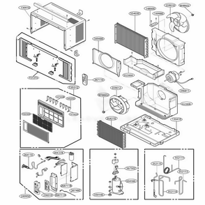 Main Diagram and Parts List for CP06N10 AWYAFRD LG Air Conditioner