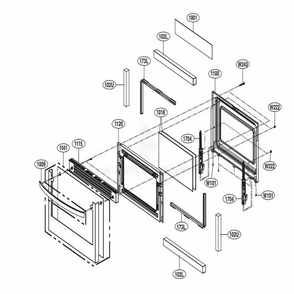 Lower Door Parts Diagram and Parts List for LTG4715BD ABDELGA LG Range