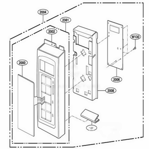 Controller Parts 2 Diagram and Parts List for MMV6178AAQ ABSEMTG LG Microwave