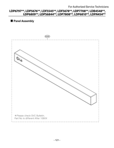 Panel Assembly Diagram and Parts List for DUA513FD ABDEEUS LG Dishwasher