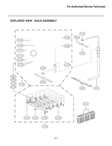 Rack Assembly Diagram and Parts List for D1471DBK ABDESEU LG Dishwasher
