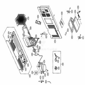Machine Compartment Diagram and Parts List for LSC22991ST ASTCNA1 LG Refrigerator