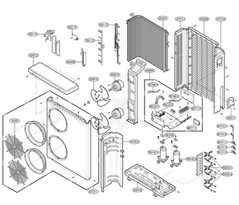 Indoor Unit 2 Diagram and Parts List for HMH36AT1 ASIAHCI LG Air Conditioner