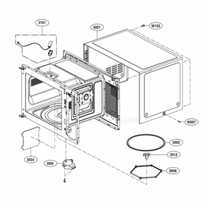 Oven Cavity Parts Diagram and Parts List for LMC1375SB CB1ELNA LG Wall Oven