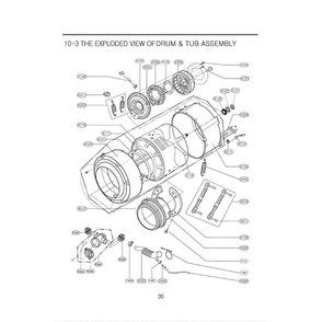 Part Location Diagram of 4970FR2084H LG Spring,Hinge