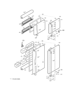 Door Parts Diagram and Parts List for LRTN22320BQ  LG Refrigerator