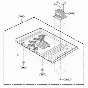 Base Plate Parts Diagram and Parts List for 67903 ASBESEA LG Wall Oven