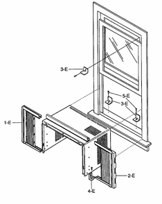 Instalation Kit Diagram and Parts List for 58075051500  Kenmore Air Conditioner