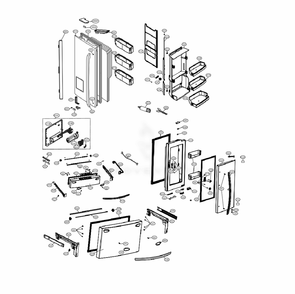 Door Parts Diagram and Parts List for LMXS30776D ASBCNA4 LG Refrigerator