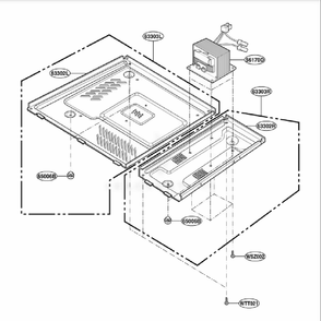 Base Plate Parts Diagram and Parts List for GT4185SKB ABKEWRP LG Range