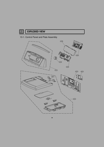 Control Panel And Plate Assembly Diagram and Parts List for RV1380ES ASSEEUS LG Dryer