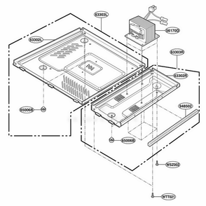 Base Plate Parts Diagram and Parts List for KCMS185JSS CSBEKAD LG Wall Oven