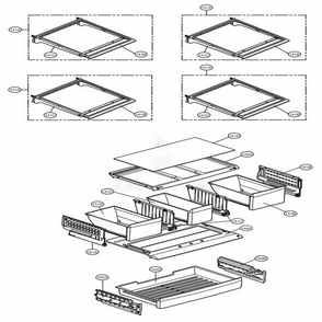 Refrigerator Parts Diagram and Parts List for LFX28979SB AWBCNA1 LG Refrigerator