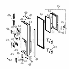 Part Location Diagram of AEH74156202 LG HINGE ASSEMBLY,LOWER