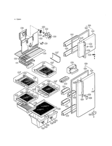 Door And Shelves Diagram and Parts List for LRTBC2025BS  LG Refrigerator