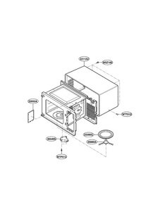 Oven Cavity Parts Diagram and Parts List for MA-1011W01  LG Microwave