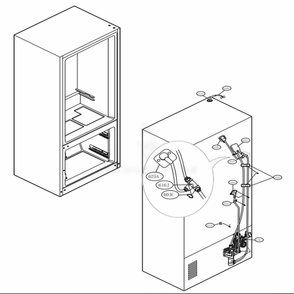 Valve And Water Tube Parts Diagram and Parts List for LFXS26566S ASTCNA0 LG Refrigerator