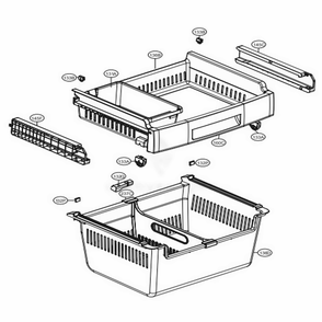 Freezer Parts Diagram and Parts List for LFC22770SB AWBCNA1 LG Refrigerator