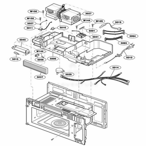 Interior Parts 2 Diagram and Parts List for 64669 AB1ESEA LG Range