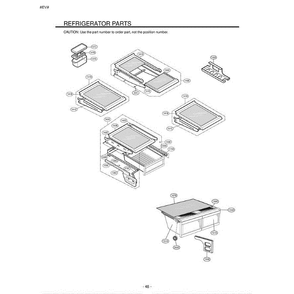 Section 6 Diagram and Parts List for LFD22860SW ASWCLGY LG Refrigerator