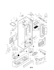 Case Parts Diagram and Parts List for LMX25985SB 01 LG Refrigerator