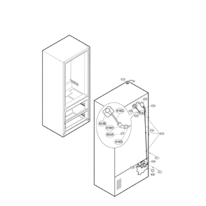 Ice And Maker Diagram and Parts List for LMX25981SW 00 LG Refrigerator