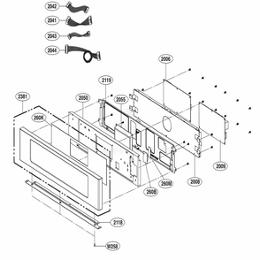 Part Location Diagram of EBR82089402 LG PCB ASSEMBLY,SIDEKEY