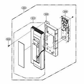 Controller Parts Diagram and Parts List for LMV2031SB CBKELGA LG Microwave