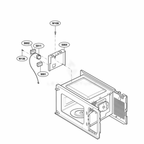 Sensor Parts Diagram and Parts List for HMB402 AWHEBSU LG Wall Oven