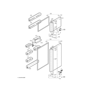 Part Location Diagram of 3650JJ1034M LG Handle,Refrigerator