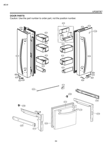 Door Parts Diagram and Parts List for LFC22770ST ASTCNA7 LG Refrigerator