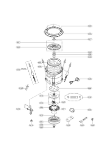 Tub Parts Assembly Diagram and Parts List for WT5101HV 00 LG Washer