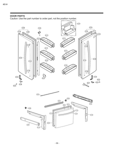 Door Parts Diagram and Parts List for GM-B268NQNP ASWCSE0 LG Refrigerator