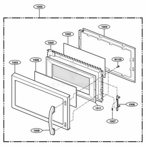 Part Location Diagram of 3720W0D259D LG PANEL,DOOR