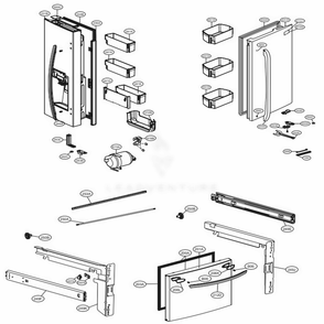 Part Location Diagram of ABQ76121028 LG CASE ASSEMBLY,PCB