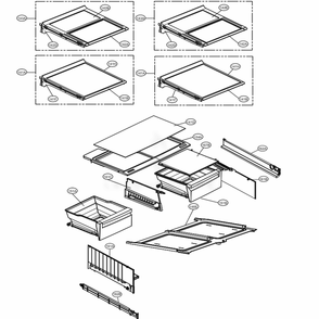 Refrigerator Parts Diagram and Parts List for 72482 ASWCSE2 LG Refrigerator