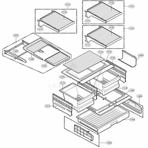 Refrigerator Parts Diagram and Parts List for 79743 ASTCSEF LG Refrigerator