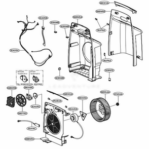 Rear Case Assembly Diagram and Parts List for PHU459WN AWHGEXP LG Air Conditioner