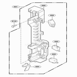 Latch Board Parts Diagram and Parts List for 85139 ABKESEC LG Range
