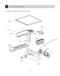 Control Panel And Top Plate Assembly Diagram and Parts List for RC9066A3F ABWEEUS LG Dryer