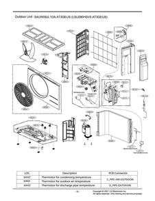 Outdoor Unit Diagram and Parts List for LSU090HSV5 AT3GEUS LG Air Conditioner
