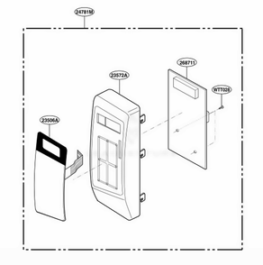 Part Location Diagram of 3506W1A224B LG MEMBRANE