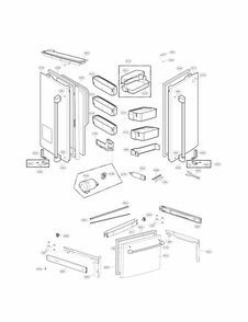Part Location Diagram of ADD73358272 LG DOOR FOAM ASSEMBLY,REFRI