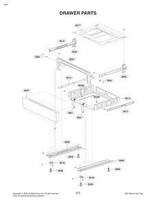 Drawer Parts Diagram and Parts List for FG4753LS ASTELGA LG Range