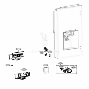 Dispenser Parts Diagram and Parts List for LFXC22526S ASTCNA0 LG Refrigerator