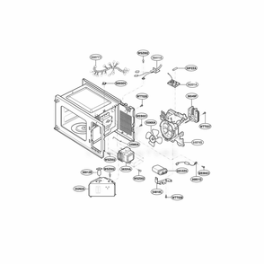 Interior Parts 2 Diagram and Parts List for MA1012W CW1EGSE LG Wall Oven